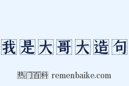 我是大哥大造句是什么意思的图片
